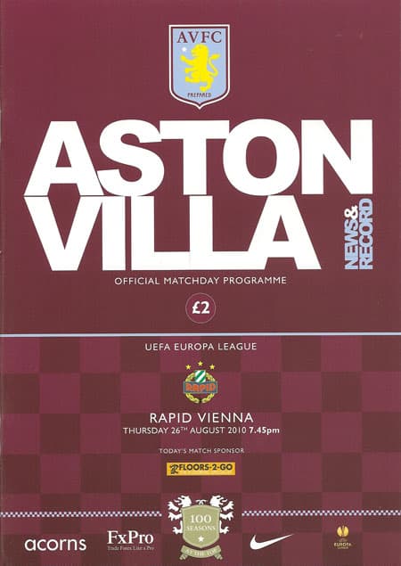 Aston Villa FC v Rapid Vienna